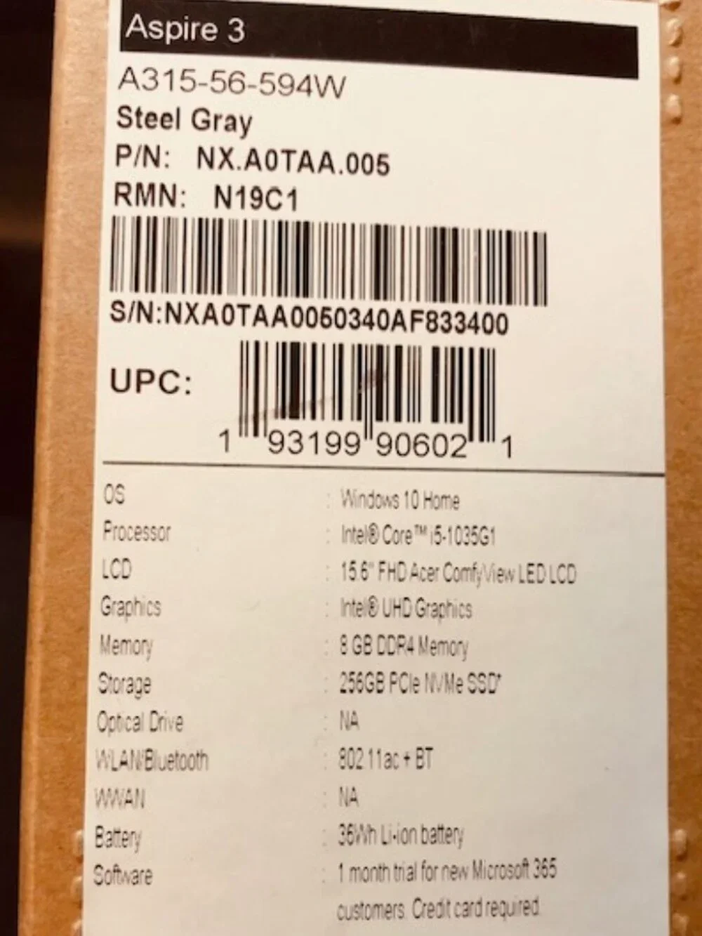 Acer Aspire 3 15.6